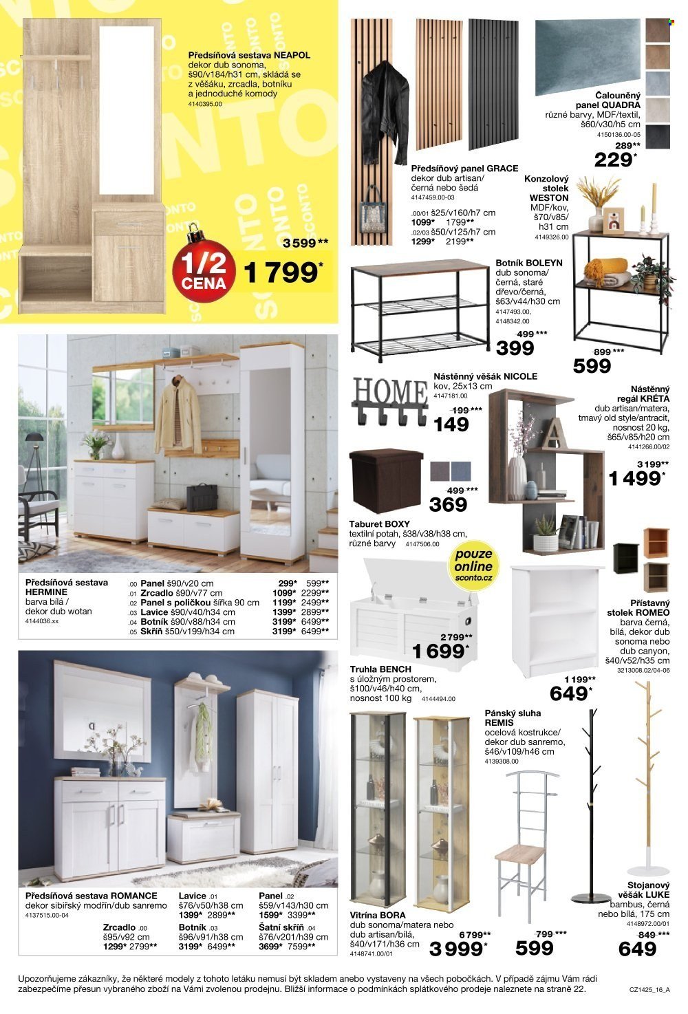 SCONTO NÁBYTEK leták - -40% na jídelní stoly a židle (2025-11-05 - 2025-11-25)