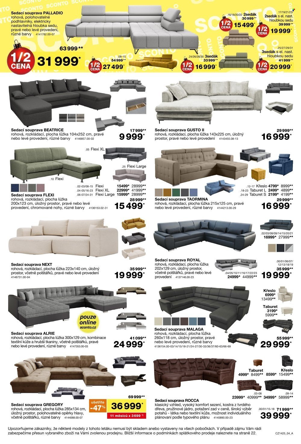 SCONTO NÁBYTEK leták - -40% na jídelní stoly a židle (2025-11-05 - 2025-11-25)