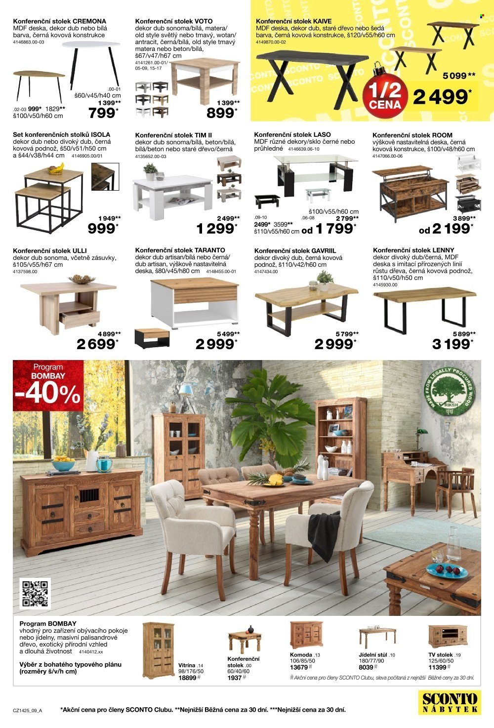 SCONTO NÁBYTEK leták - -40% na jídelní stoly a židle (2025-11-05 - 2025-11-25)