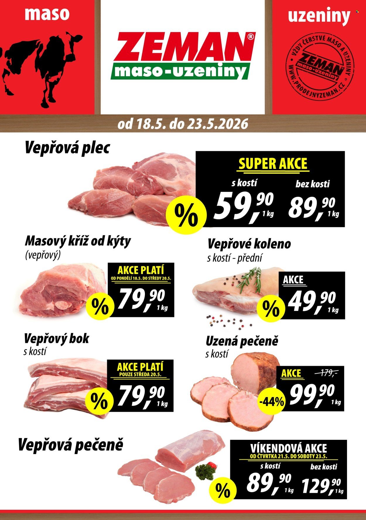 ZEMAN MASO-UZENINY leták - Od pondělí 18.5.2026 (2026-05-18 - 2026-05-23)