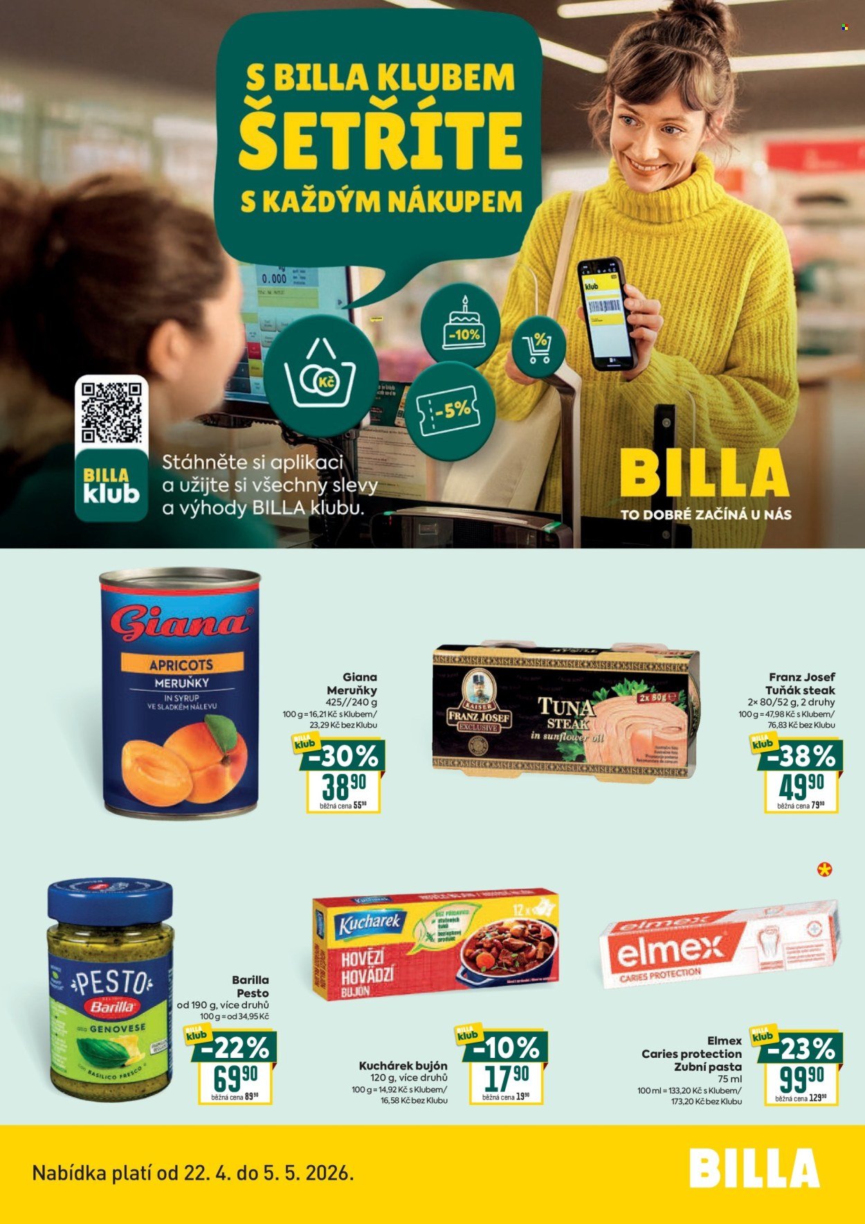 BILLA leták - Klub (2026-04-22 - 2026-05-05)