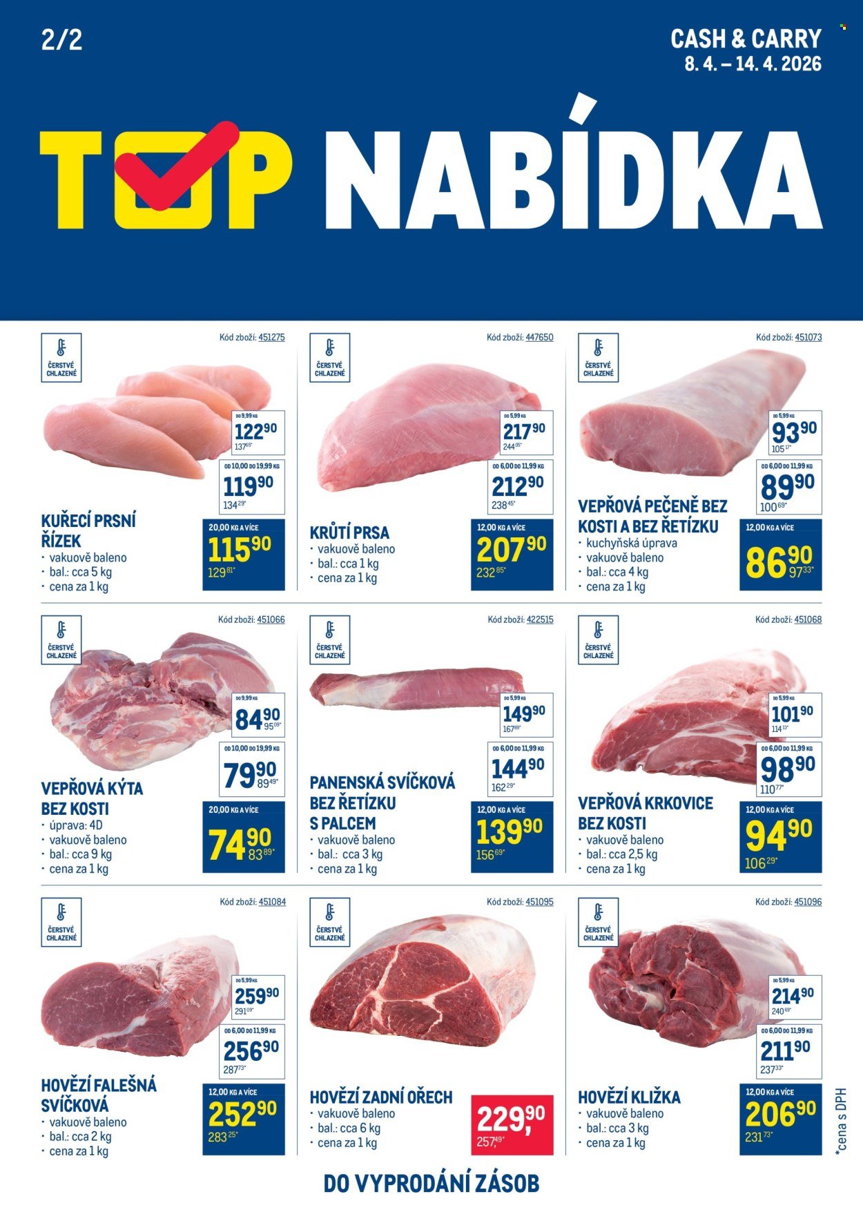 MAKRO leták - TOP maso (2026-04-08 - 2026-04-14)