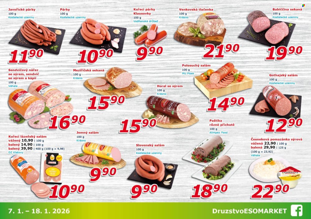 ESO MARKET leták - Od středy 7.1.2026 (2026-01-07 - 2026-01-18)
