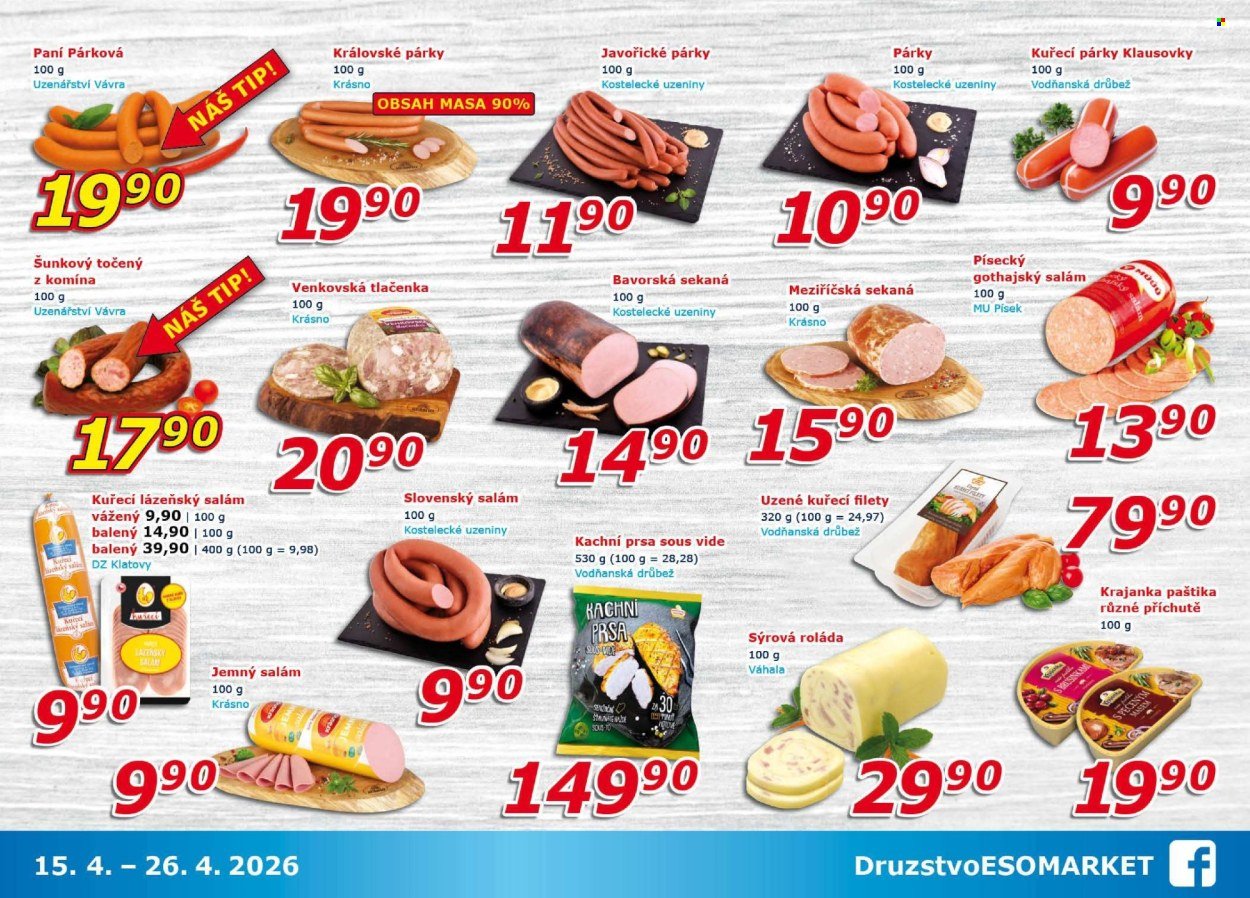 ESO MARKET leták - Od středy 15.4.2026 (2026-04-15 - 2026-04-26)