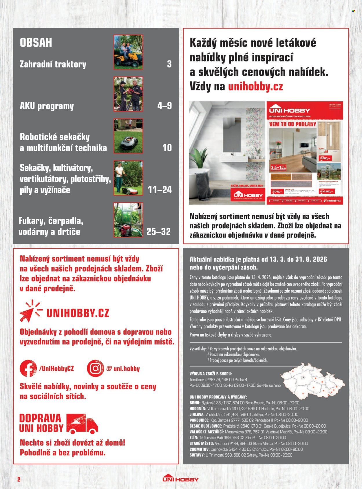 UNI HOBBY leták - Zahradní technika 2026 (2026-03-13 - 2026-08-31)