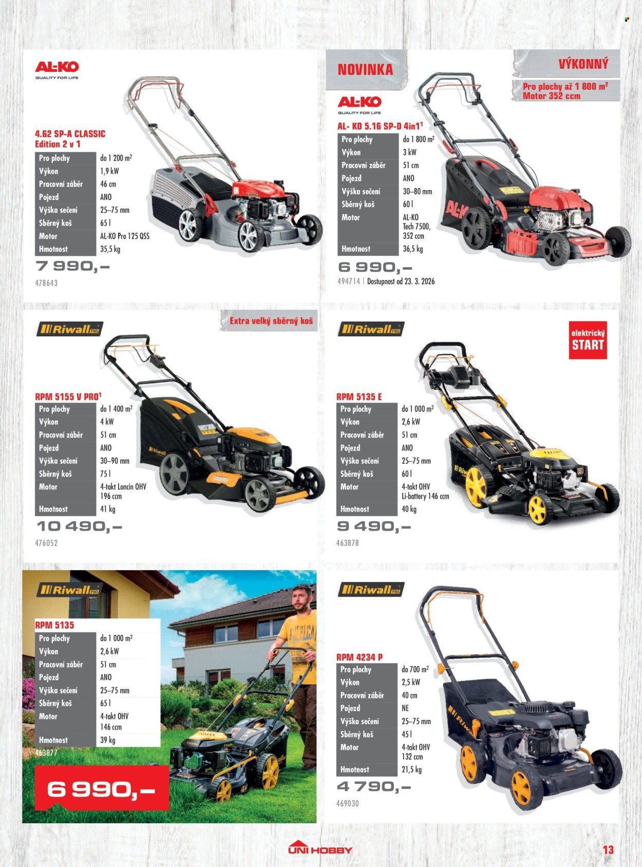 UNI HOBBY leták - Zahradní technika 2026 (2026-03-13 - 2026-08-31)