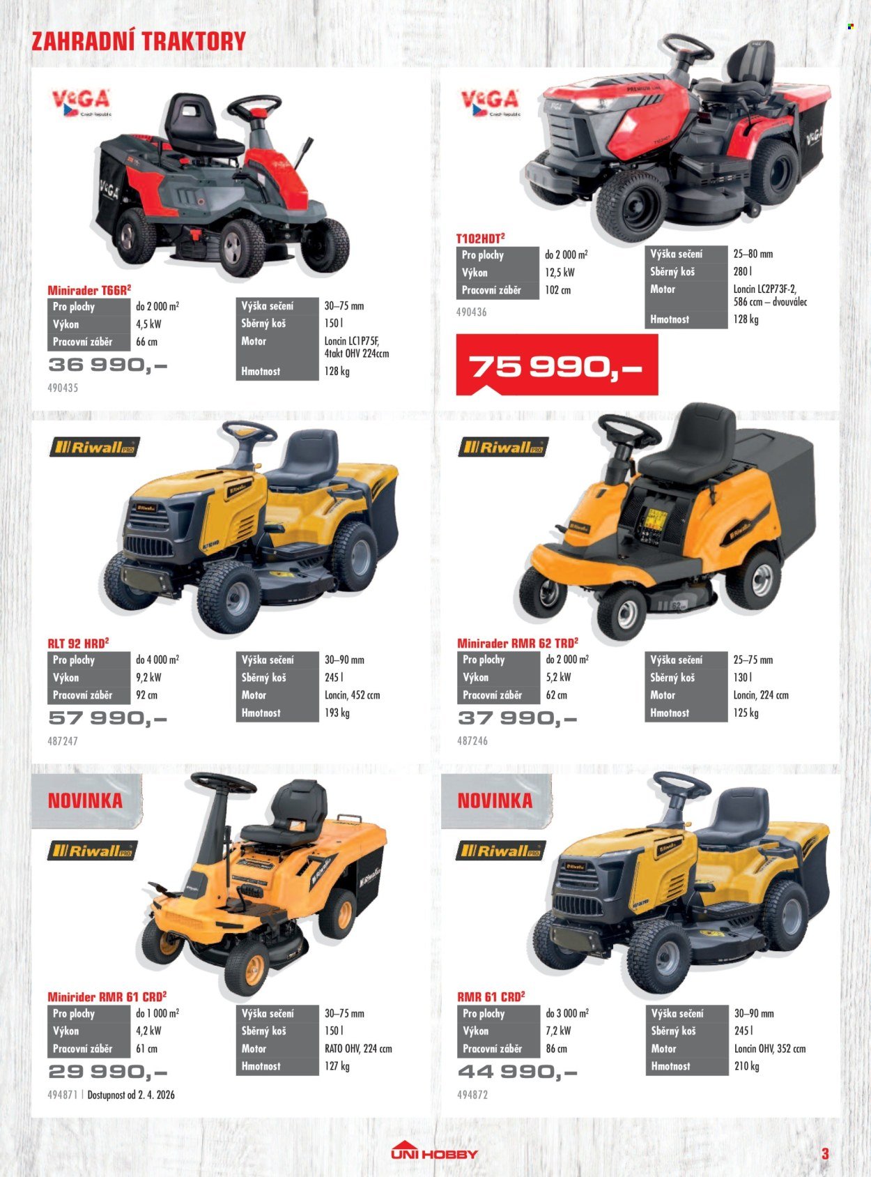 UNI HOBBY leták - Zahradní technika 2026 (2026-03-13 - 2026-08-31)
