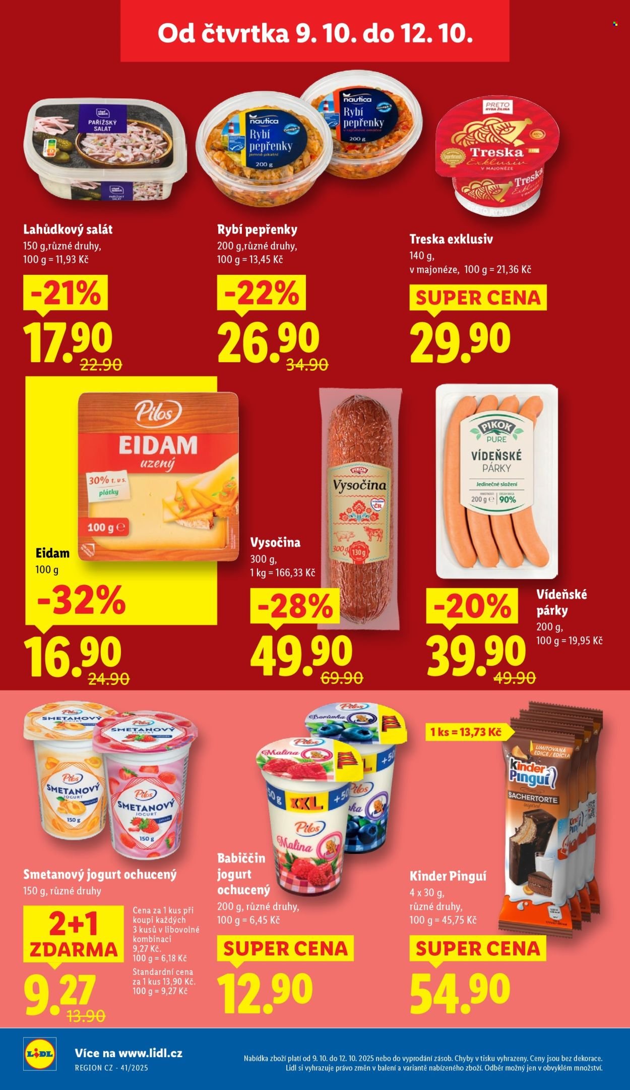 LIDL leták - Od čtvrtka 9.10.2025 (2025-10-09 - 2025-10-12)