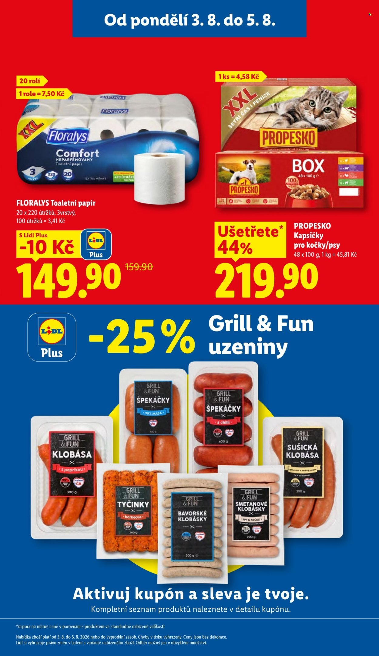 LIDL leták - Od pondělí 3.8.2026