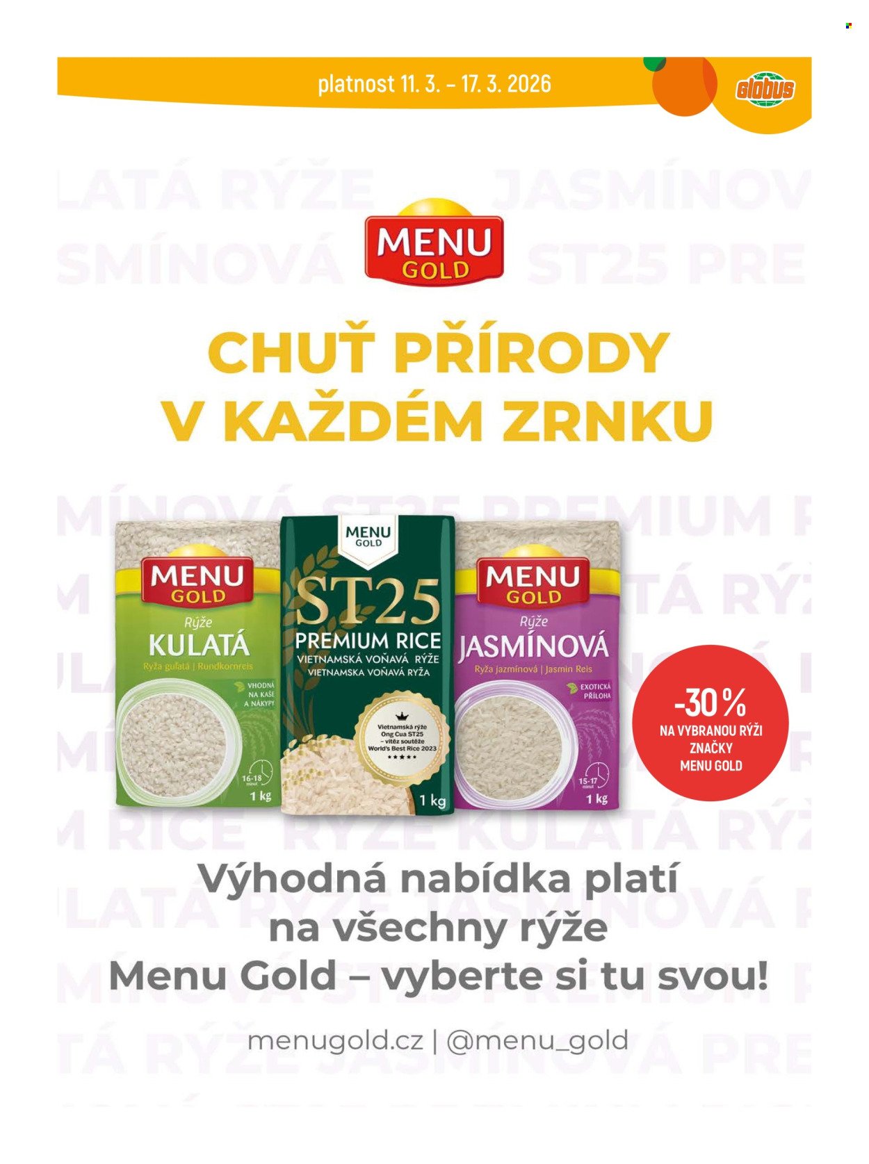 GLOBUS leták - Od středy 11.3.2026 (2026-03-11 - 2026-03-17)