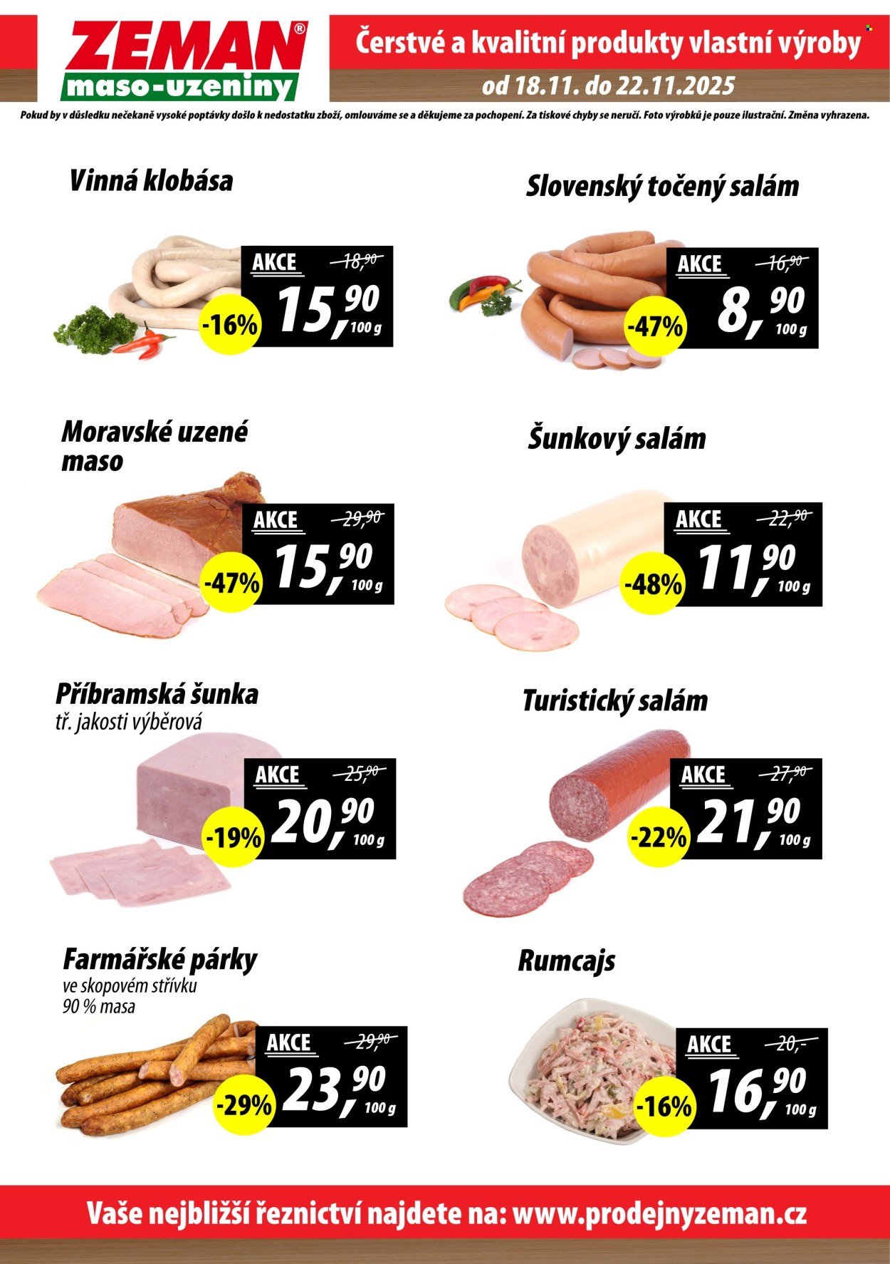 ZEMAN MASO-UZENINY leták - Od úterý 18.11.2025 (2025-11-18 - 2025-11-22)