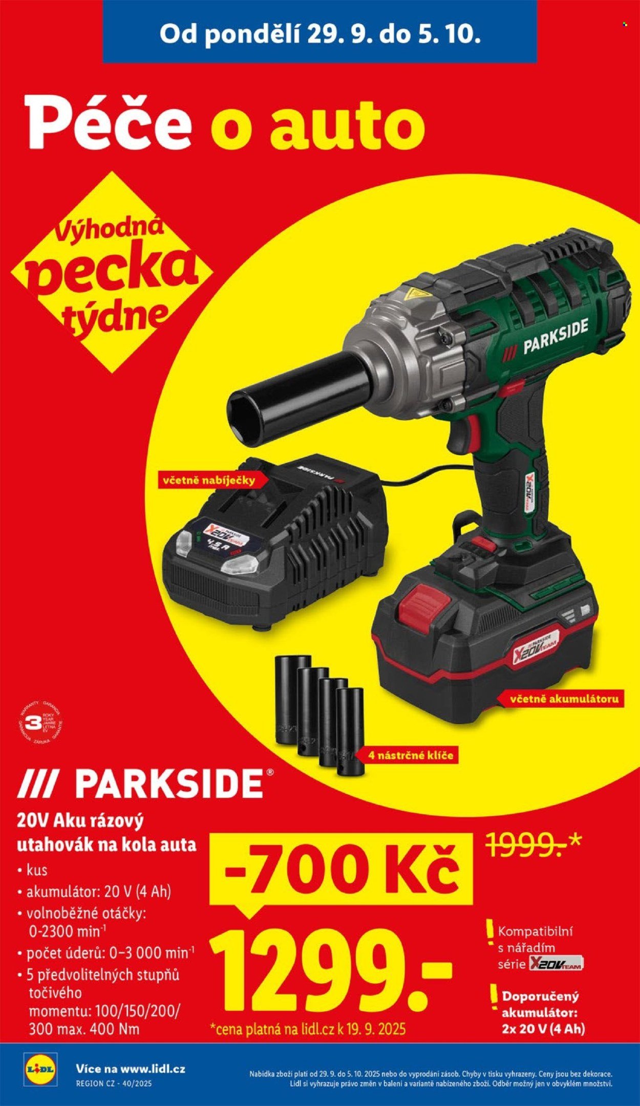 LIDL leták - Spotřební zboží (2025-09-29 - 2025-10-05)