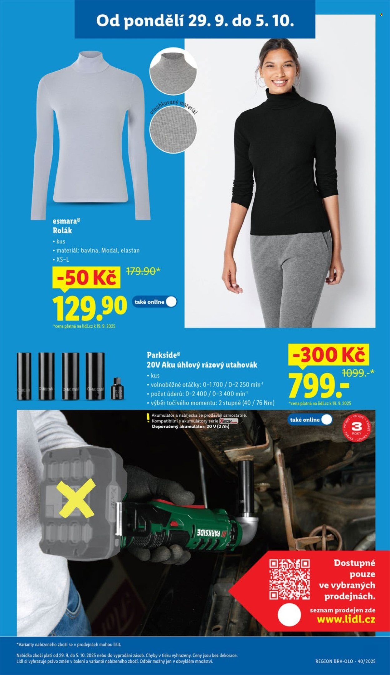 LIDL leták - Spotřební zboží (2025-09-29 - 2025-10-05)
