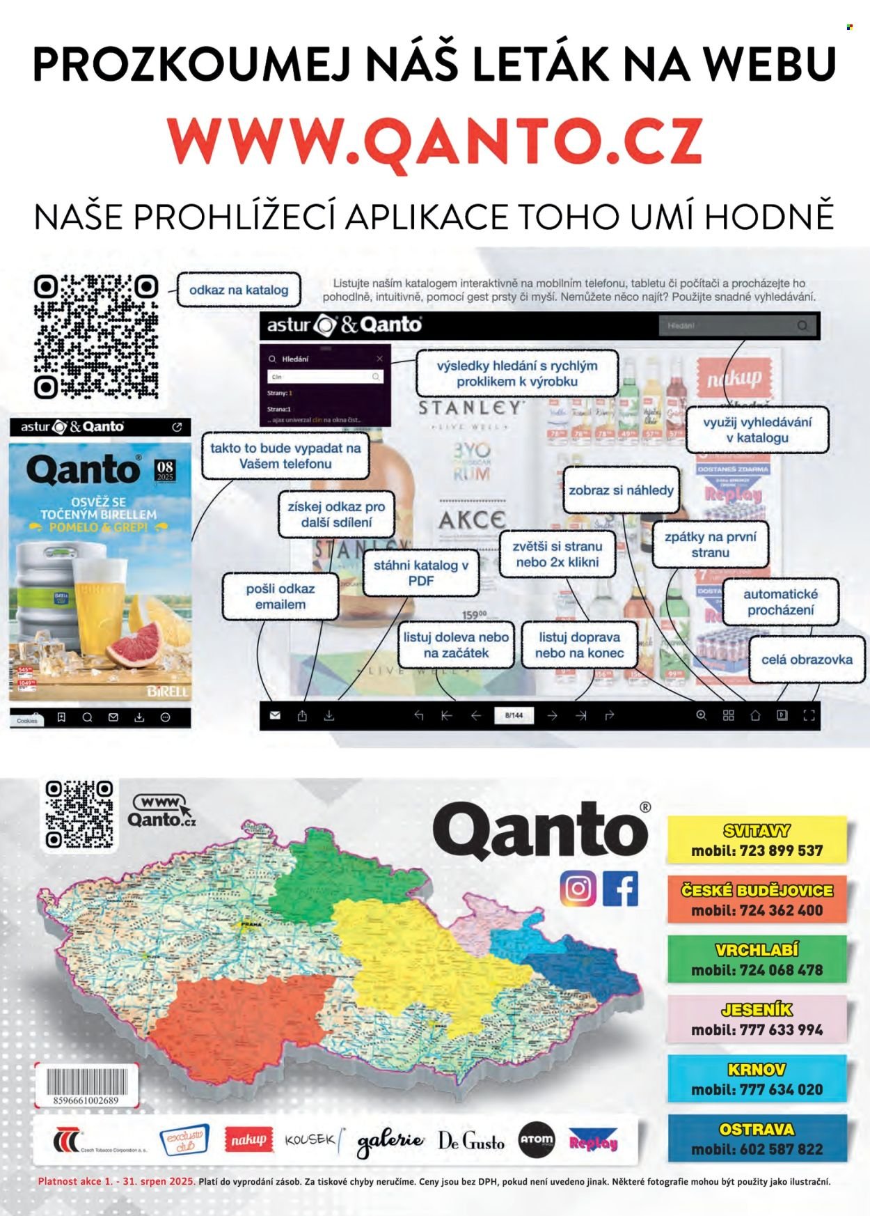 ASTUR & QANTO leták - Od pátku 1.8.2025 (2025-08-01 - 2025-08-31)