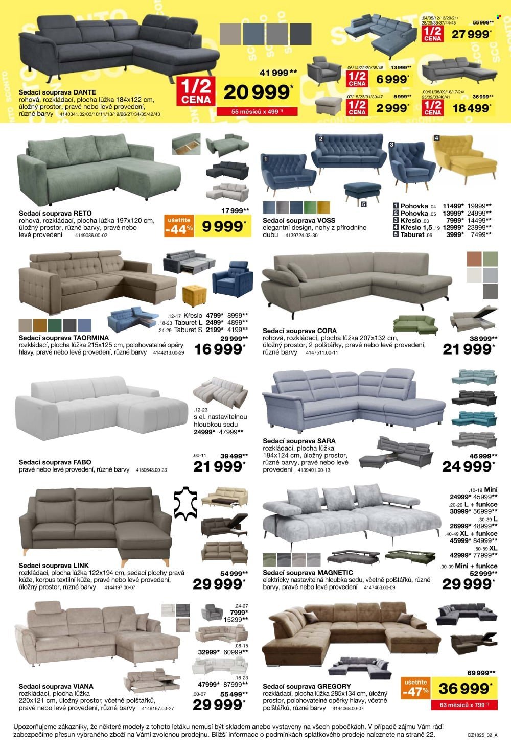 SCONTO NÁBYTEK leták - -40% na sedací soupravy, pohovky, křesla (2026-01-21 - 2026-02-10)