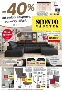 SCONTO NÁBYTEK leták - -40% na sedací soupravy, pohovky, křesla (2026-01-21 - 2026-02-10)