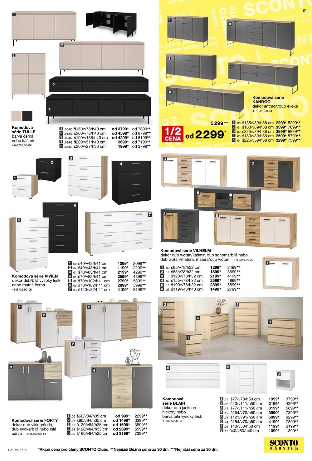 SCONTO NÁBYTEK leták - -40% na ložnice, postele, matrace, rošty, šatní skříně, komody, noční stolky