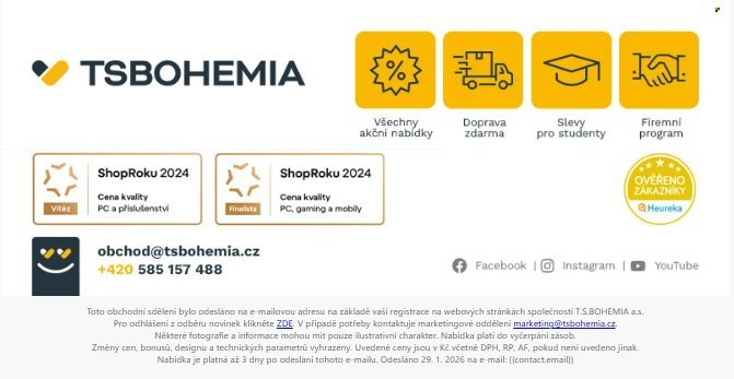 T.S. BOHEMIA leták - Od čtvrtka 29.1.2026 (2026-01-29 - 2026-01-31)