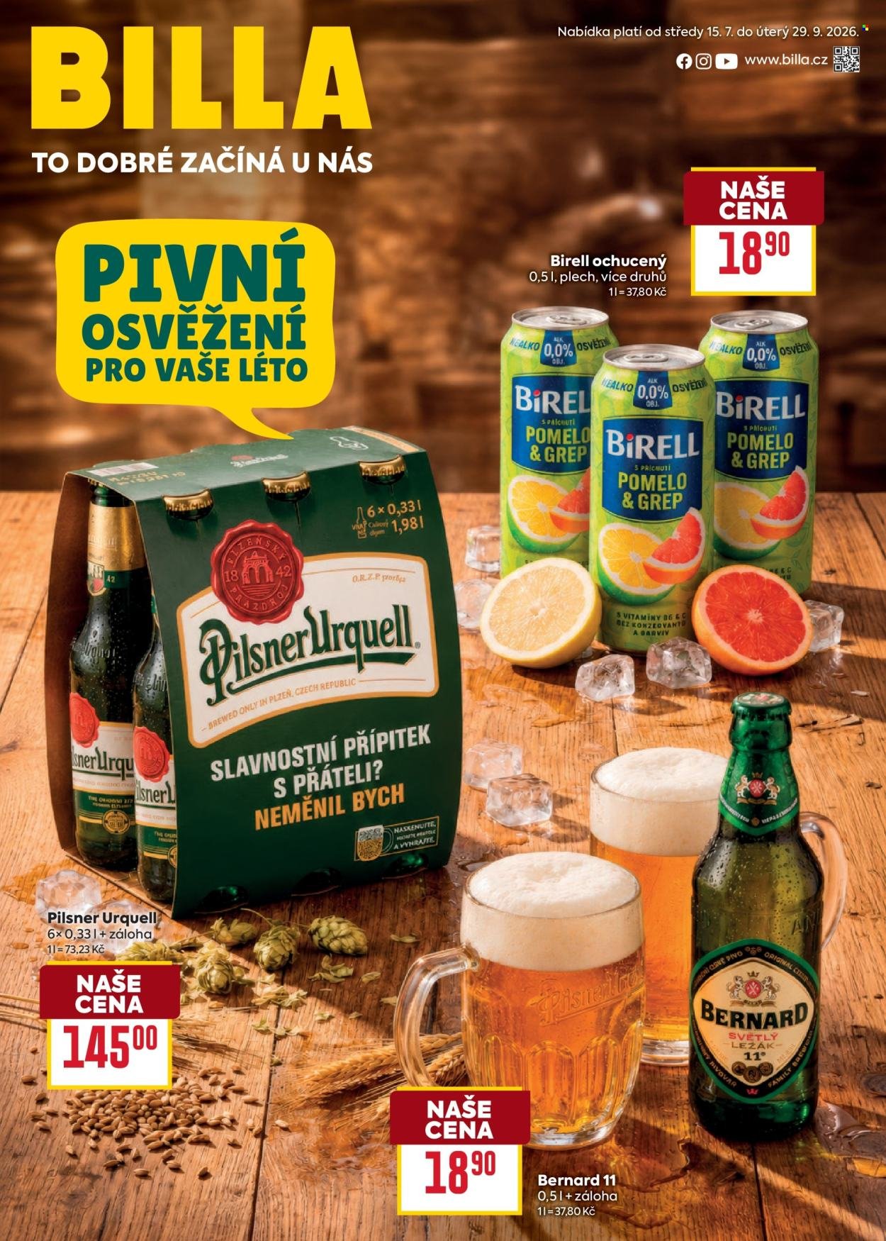 BILLA leták - Pivo