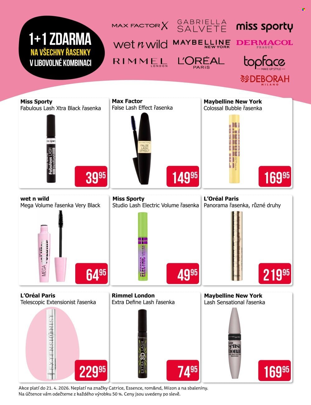 TETA DROGERIE leták - 1+1 zdarma na všechny řasenky (2026-04-09 - 2026-04-21)