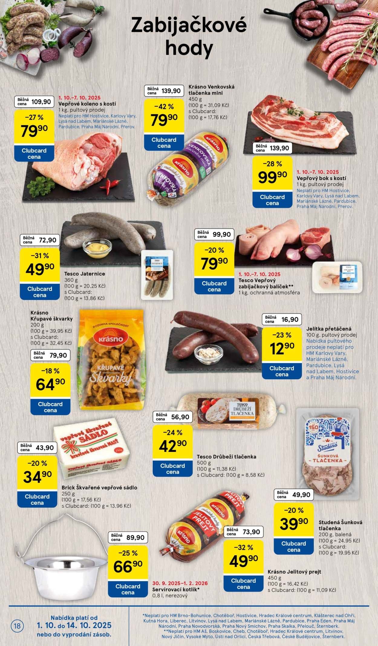 TESCO leták - Clubcard šetří peníze. (2025-10-01 - 2025-10-07)