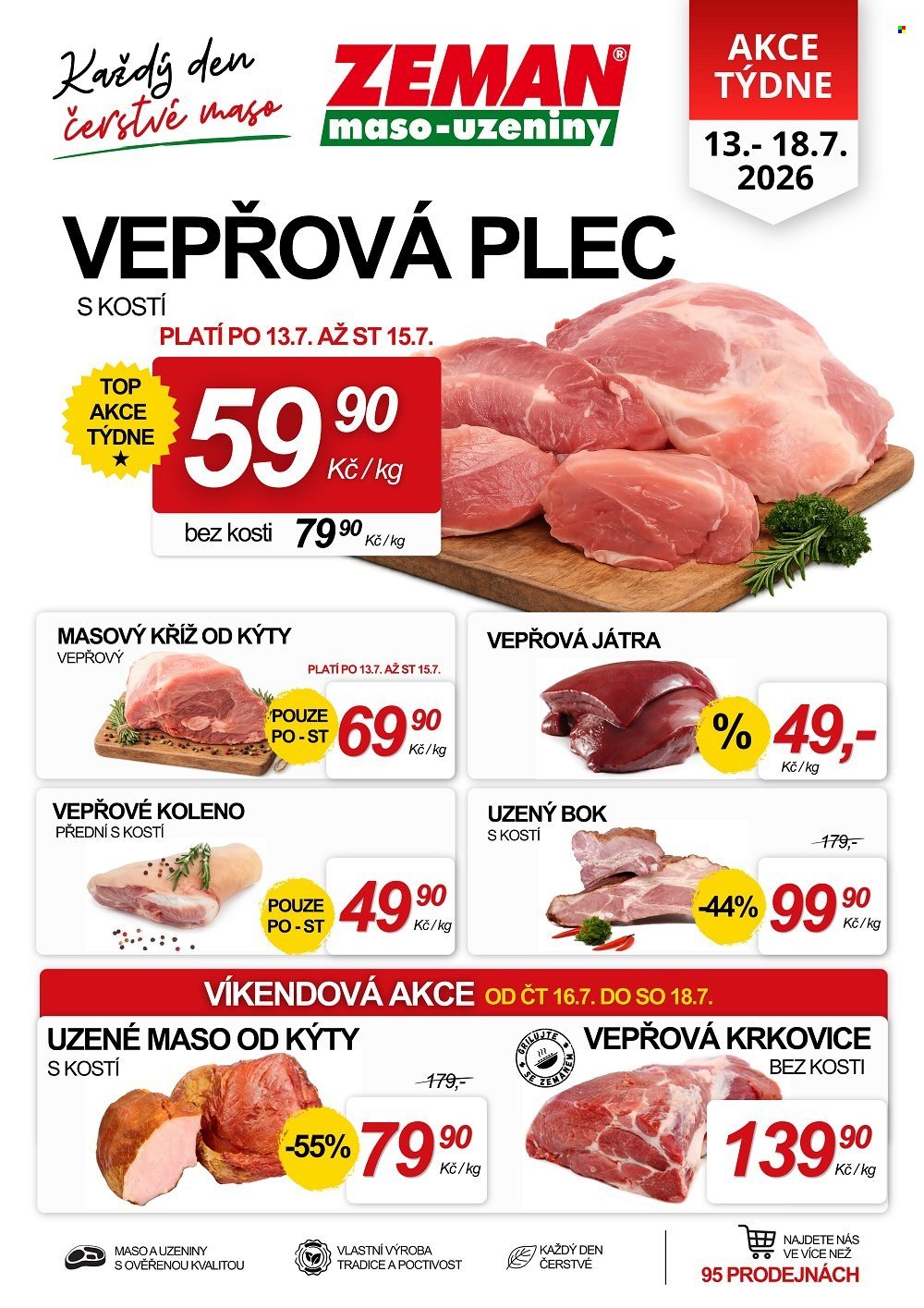 ZEMAN MASO-UZENINY leták - Od pondělí 13.7.2026