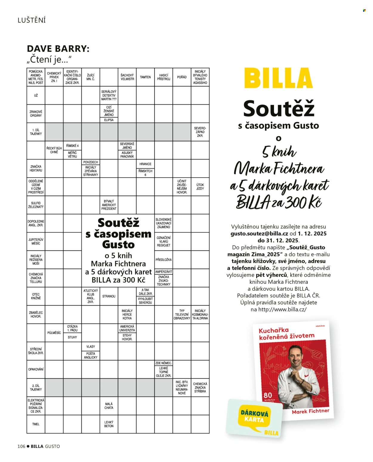 BILLA leták - Gusto: Zima 2025 (2025-11-30)