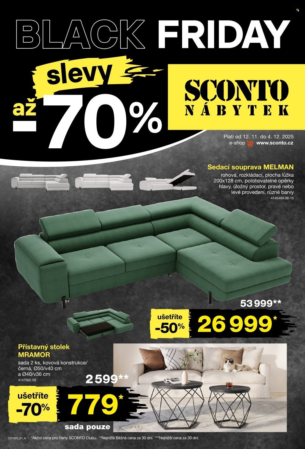 SCONTO NÁBYTEK leták - Black Friday slevy až -70% (2025-11-12 - 2025-12-04)