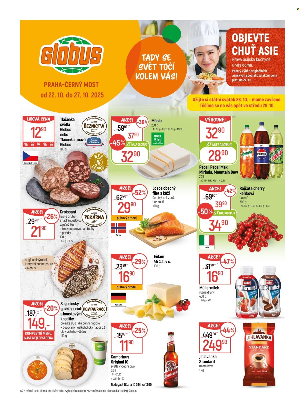 GLOBUS leták - Od středy 22.10.2025 (2025-10-22 - 2025-10-27)