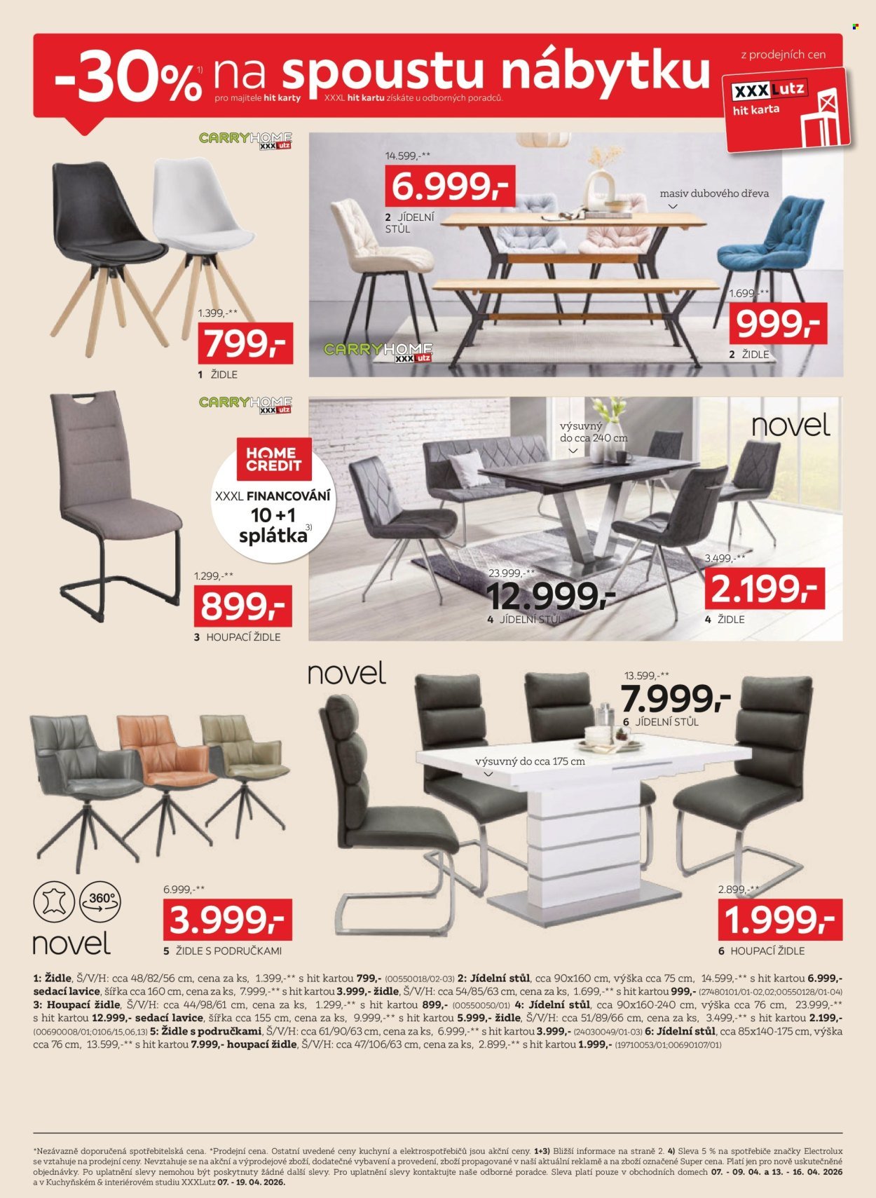 XXXLUTZ leták - Sleva 30 % na téměř vše (2026-04-07 - 2026-04-19)