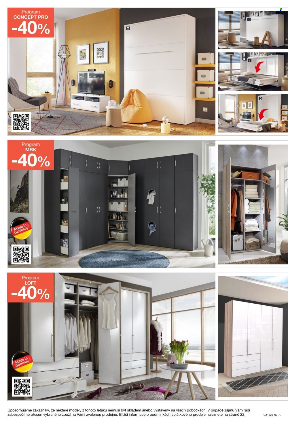 SCONTO NÁBYTEK leták - -40% na ložnice, postele, matrace, rošty, šatní skříně, komody, noční stolky (2025-10-15 - 2025-11-04)