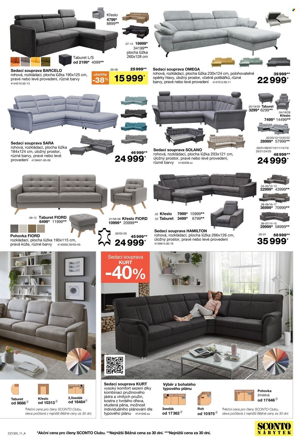 SCONTO NÁBYTEK leták - -40% na ložnice, postele, matrace, rošty, šatní skříně, komody, noční stolky (2025-10-15 - 2025-11-04)