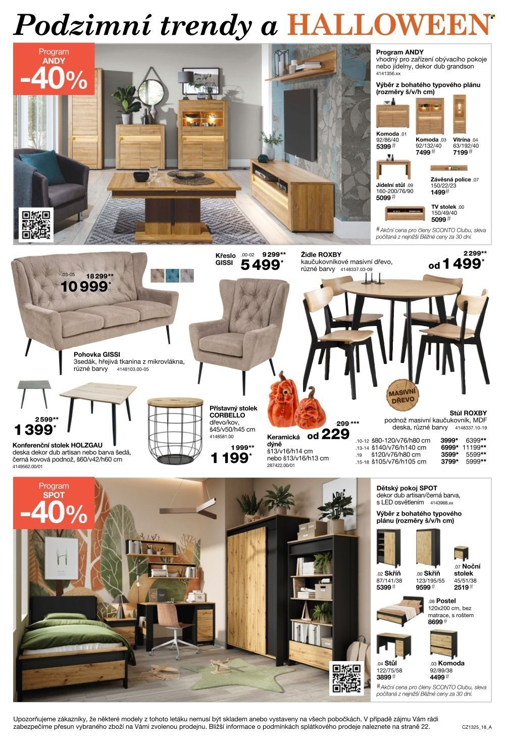 SCONTO NÁBYTEK leták - -40% na ložnice, postele, matrace, rošty, šatní skříně, komody, noční stolky (2025-10-15 - 2025-11-04)