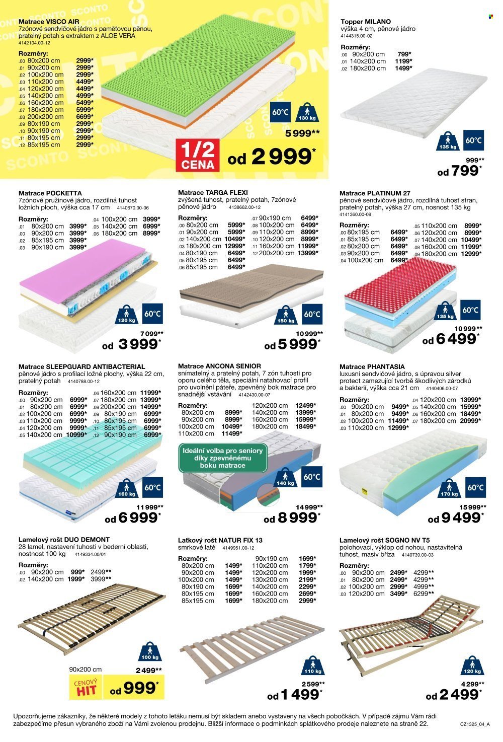 SCONTO NÁBYTEK leták - -40% na ložnice, postele, matrace, rošty, šatní skříně, komody, noční stolky (2025-10-15 - 2025-11-04)