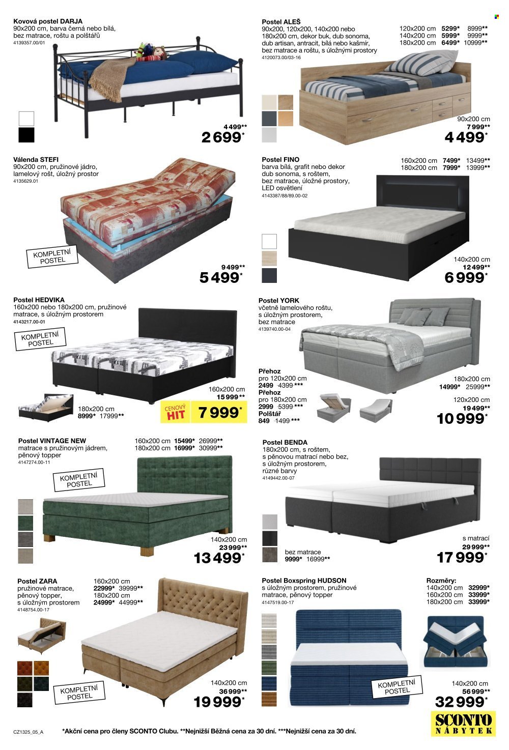 SCONTO NÁBYTEK leták - -40% na ložnice, postele, matrace, rošty, šatní skříně, komody, noční stolky (2025-10-15 - 2025-11-04)