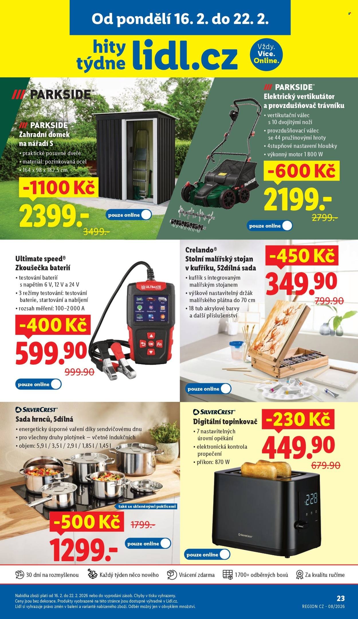 LIDL leták - Hity týdne se slevou až 1100 Kč (2026-02-16 - 2026-02-22)