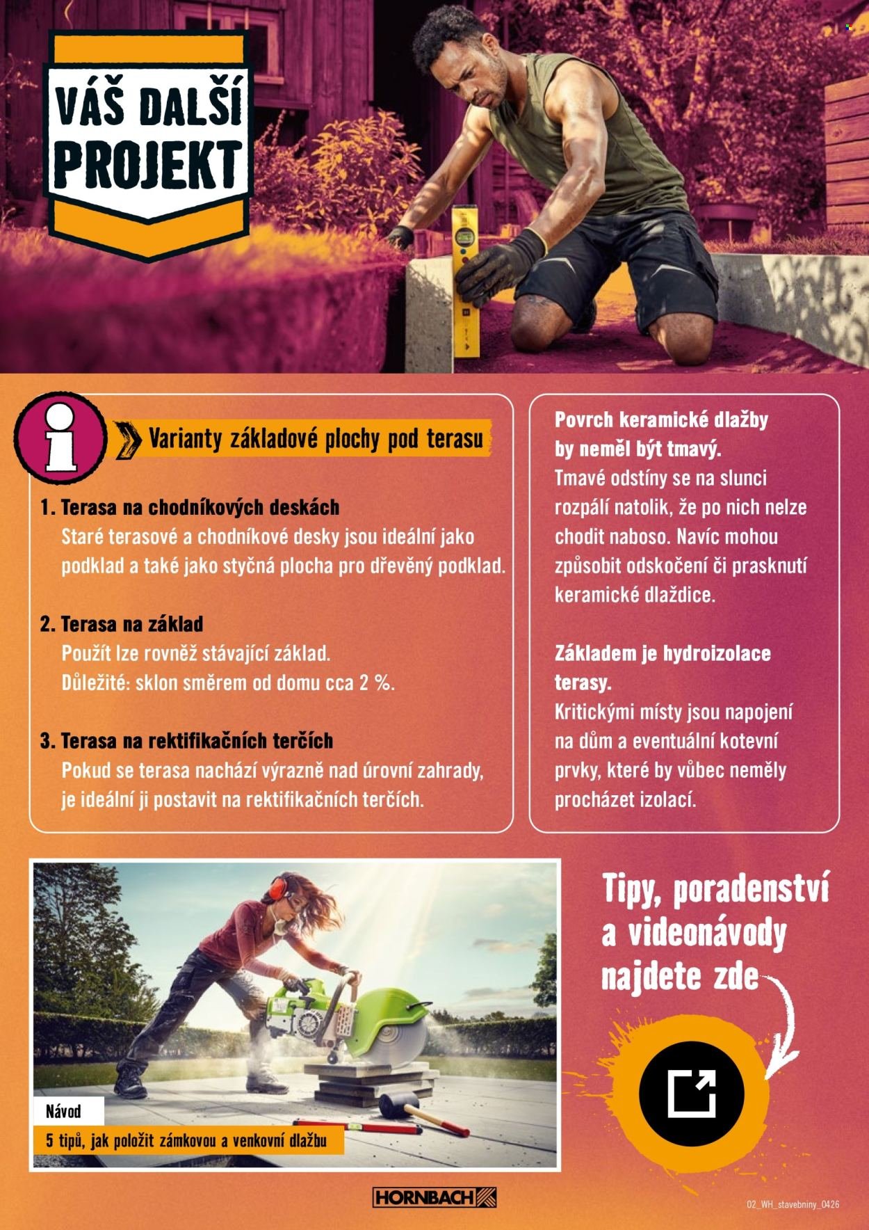 HORNBACH leták - Váš další projekt - Stavebniny (2026-04-22 - 2026-05-06)