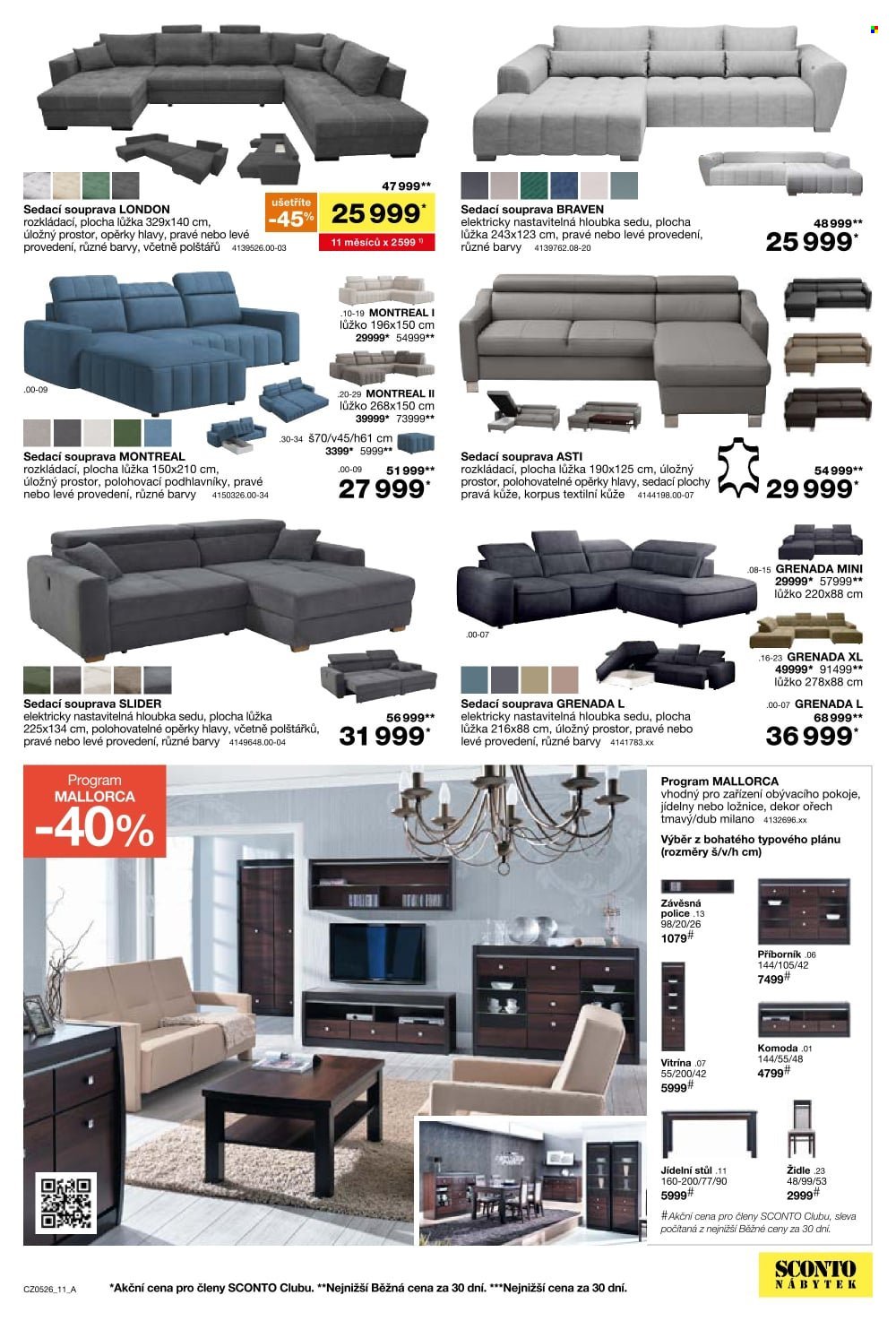 SCONTO NÁBYTEK leták - -40% na ložnice, postele, matrace, rošty, šatní skříně, komody, noční stolky (2026-03-25 - 2026-04-21)