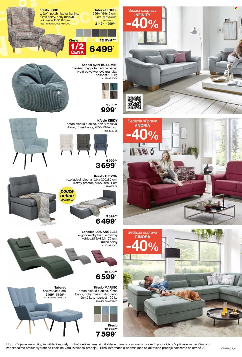 SCONTO NÁBYTEK leták - -40% na ložnice, postele, matrace, rošty, šatní skříně, komody, noční stolky (2026-03-25 - 2026-04-21)