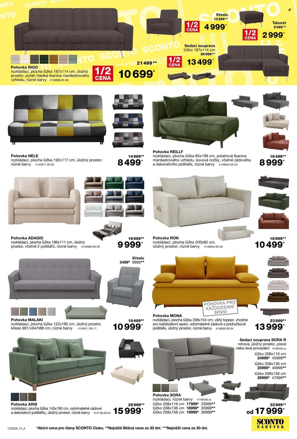 SCONTO NÁBYTEK leták - -40% na ložnice, postele, matrace, rošty, šatní skříně, komody, noční stolky (2026-03-25 - 2026-04-21)