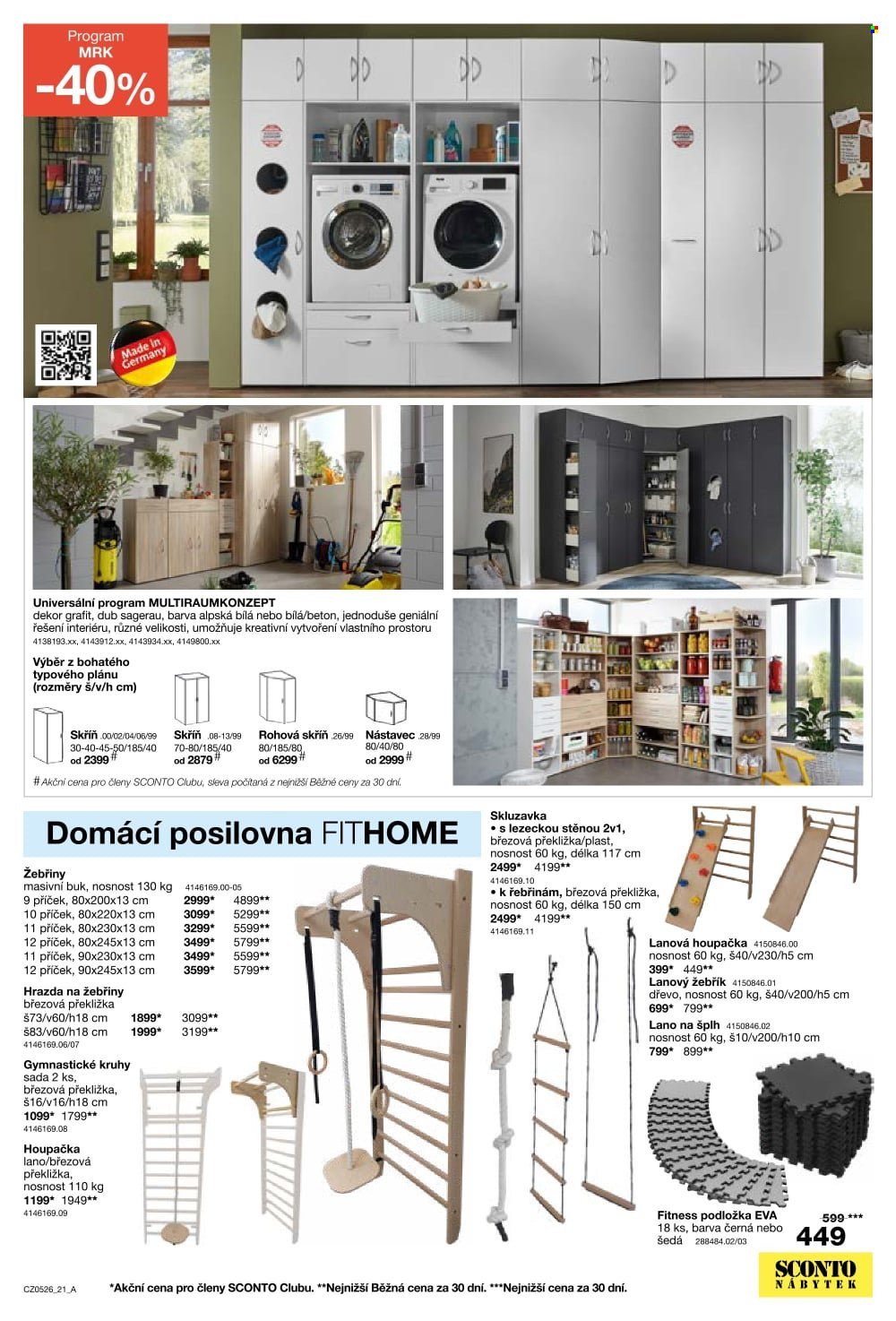 SCONTO NÁBYTEK leták - -40% na ložnice, postele, matrace, rošty, šatní skříně, komody, noční stolky (2026-03-25 - 2026-04-21)