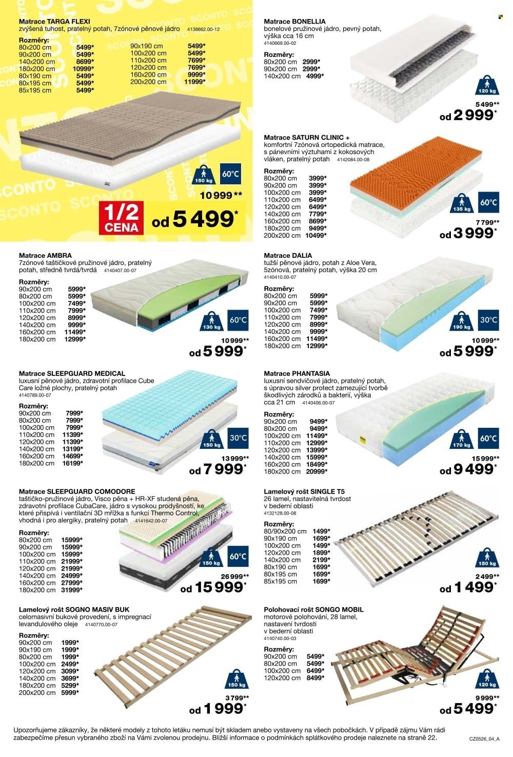 SCONTO NÁBYTEK leták - -40% na ložnice, postele, matrace, rošty, šatní skříně, komody, noční stolky (2026-03-25 - 2026-04-21)