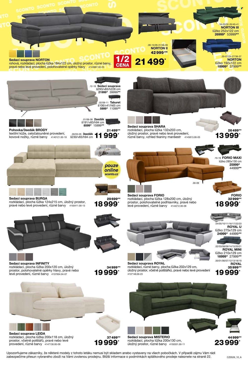 SCONTO NÁBYTEK leták - -40% na ložnice, postele, matrace, rošty, šatní skříně, komody, noční stolky (2026-03-25 - 2026-04-21)