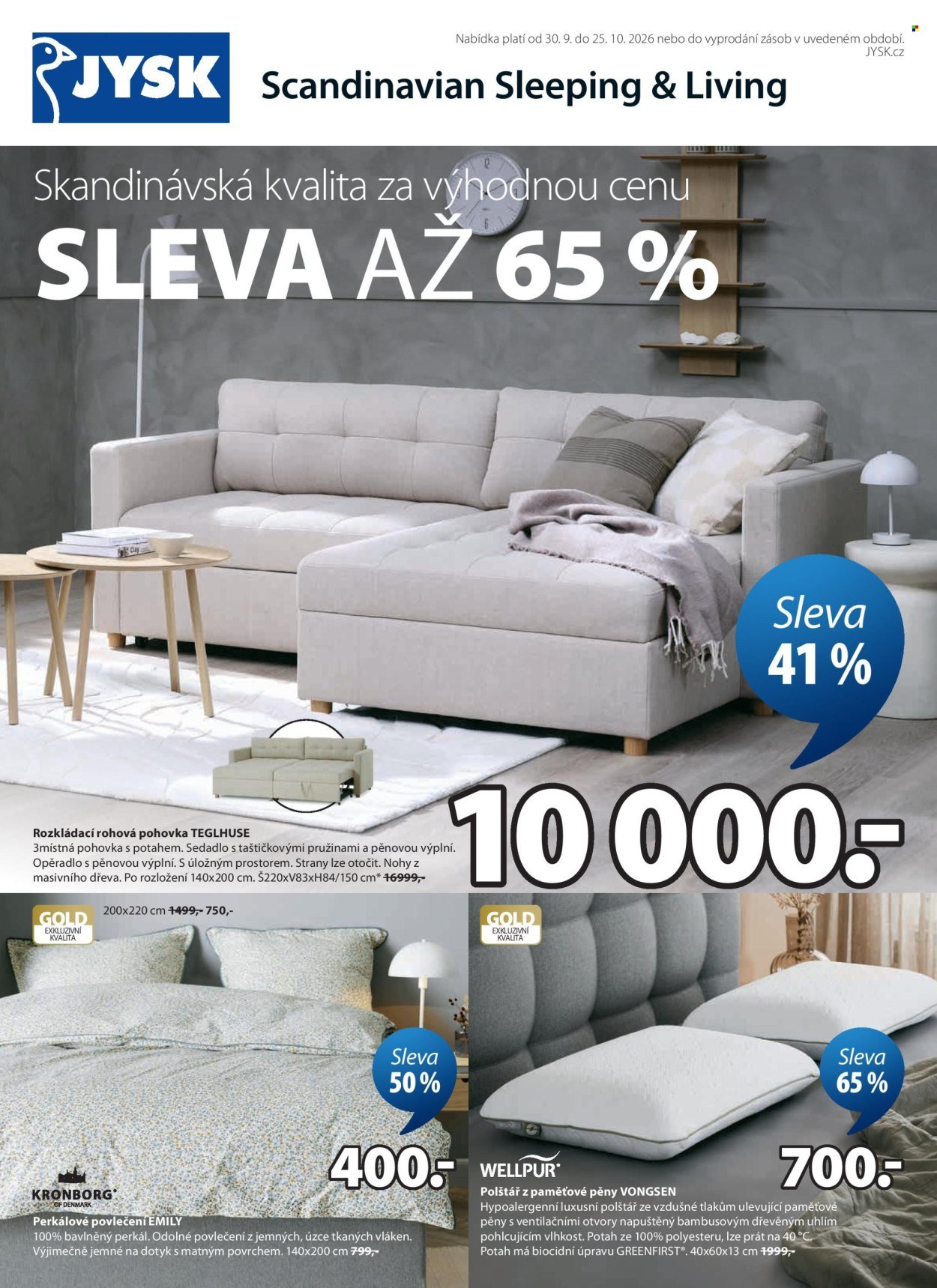 JYSK leták - Skandinávská kvalita za výhodnou cenu