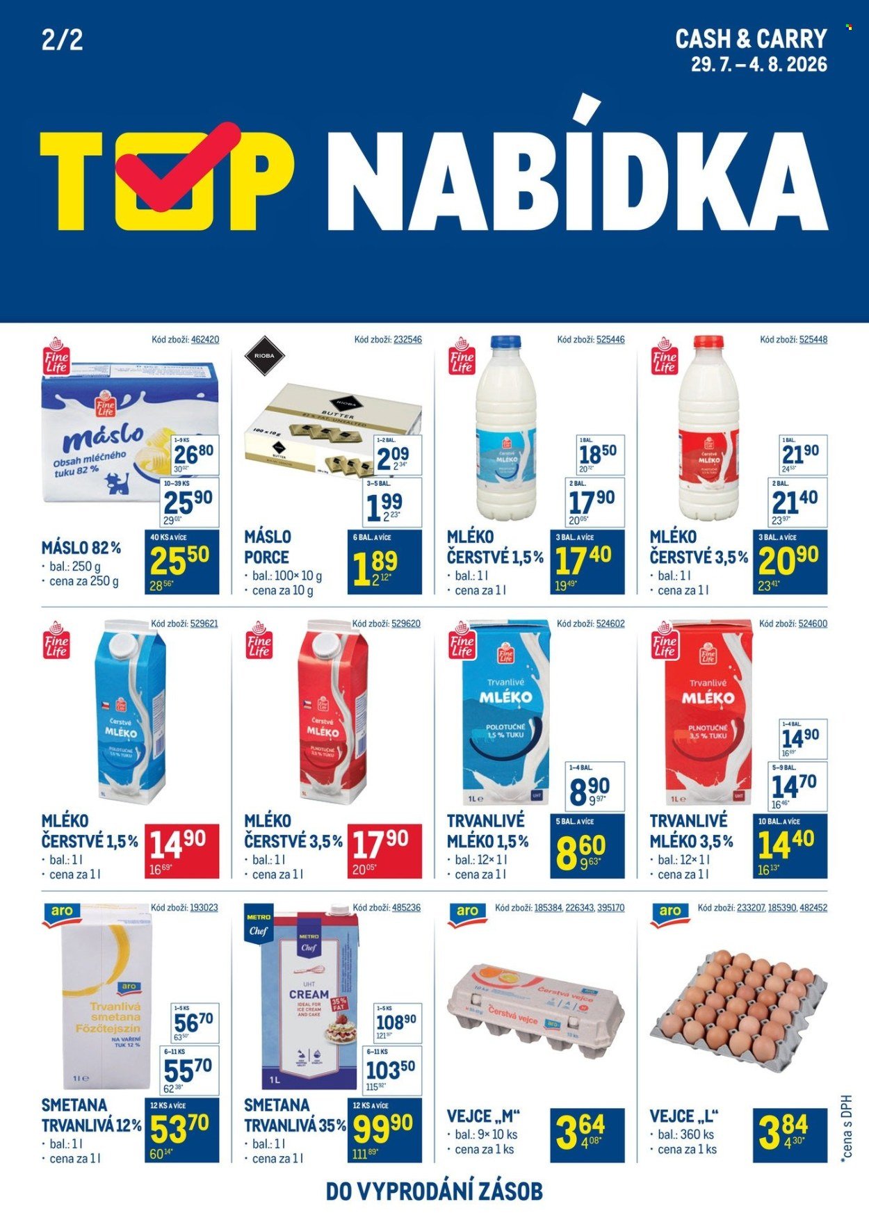 MAKRO leták - TOP mléčné výrobky