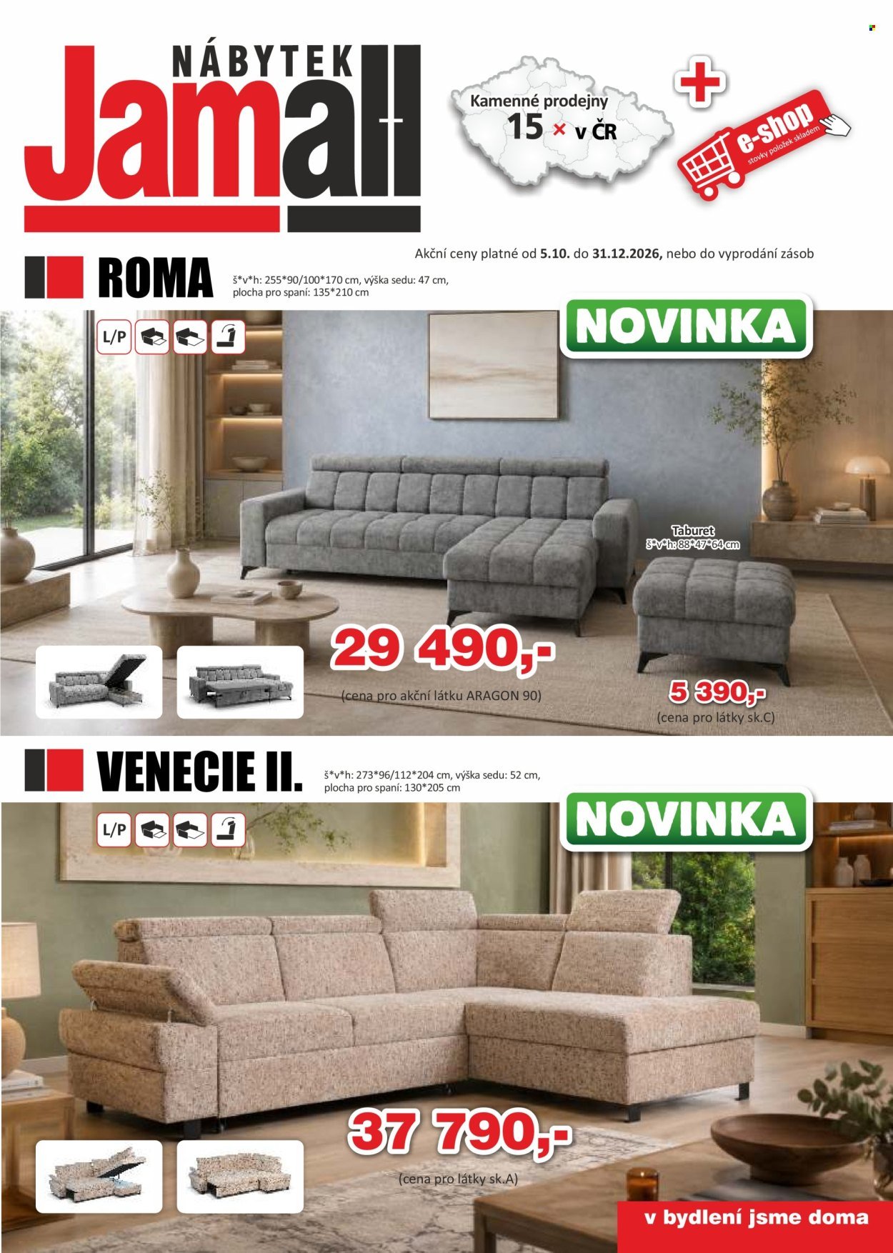 NÁBYTEK JAMALL leták - Od pondělí 5.10.2026