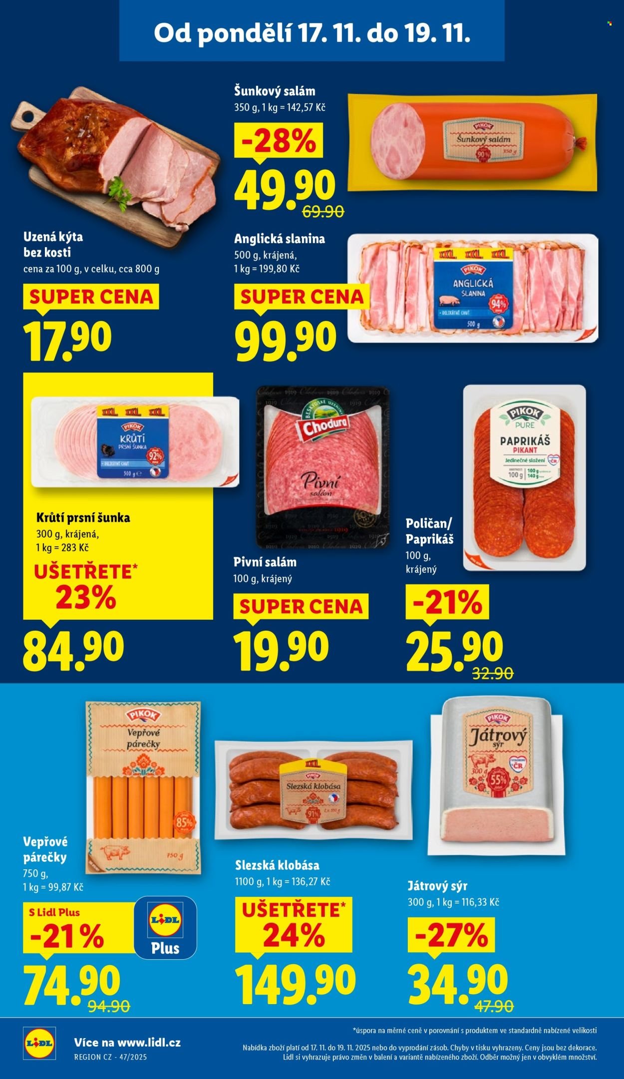 LIDL leták - Od pondělí 17.11.2025 (2025-11-17 - 2025-11-19)