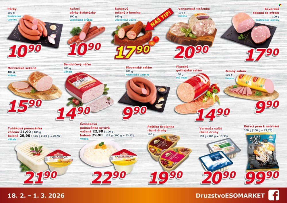 ESO MARKET leták - Od středy 18.2.2026 (2026-02-18 - 2026-03-01)