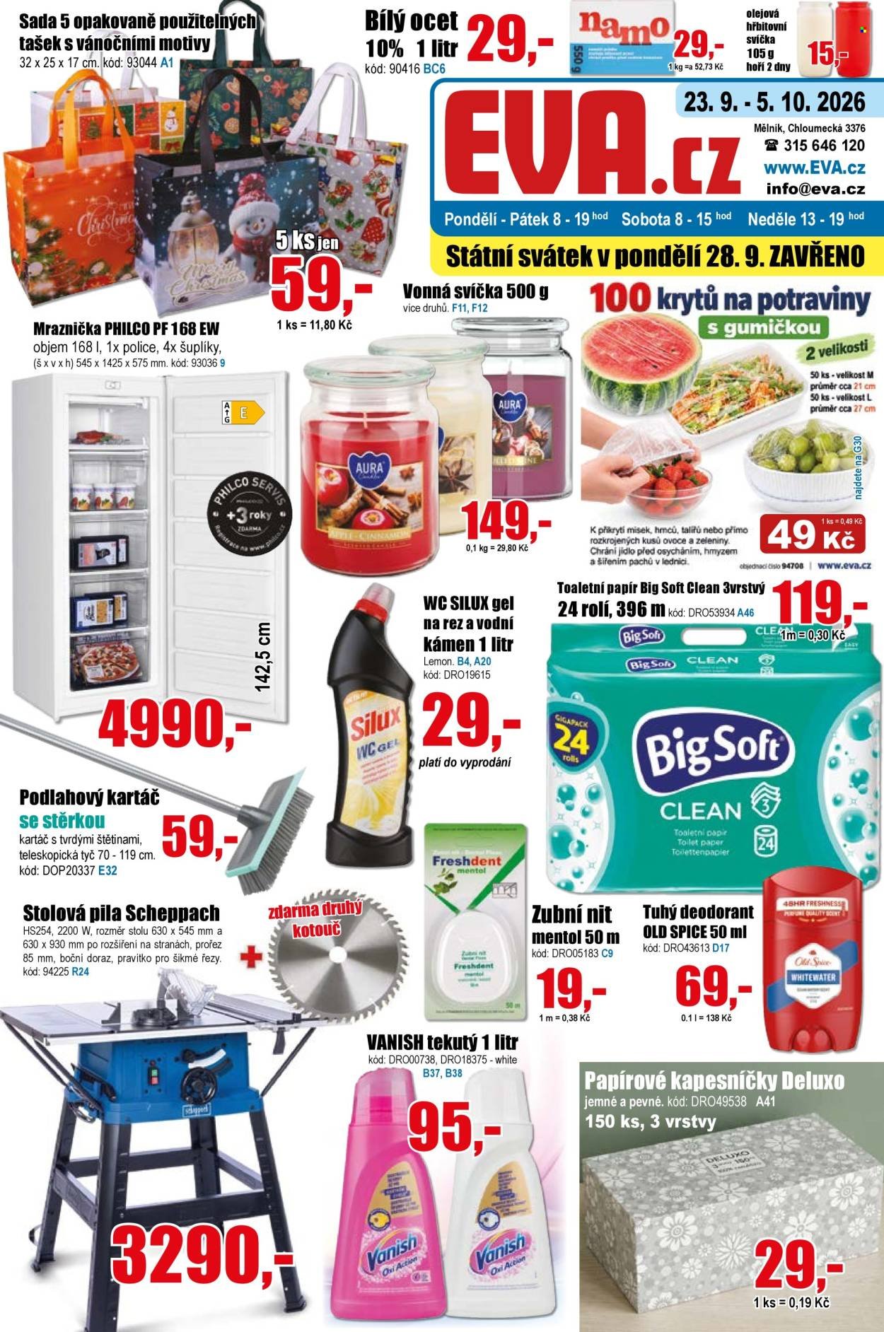 EVA SUPERMARKET leták - Od středy 23.9.2026