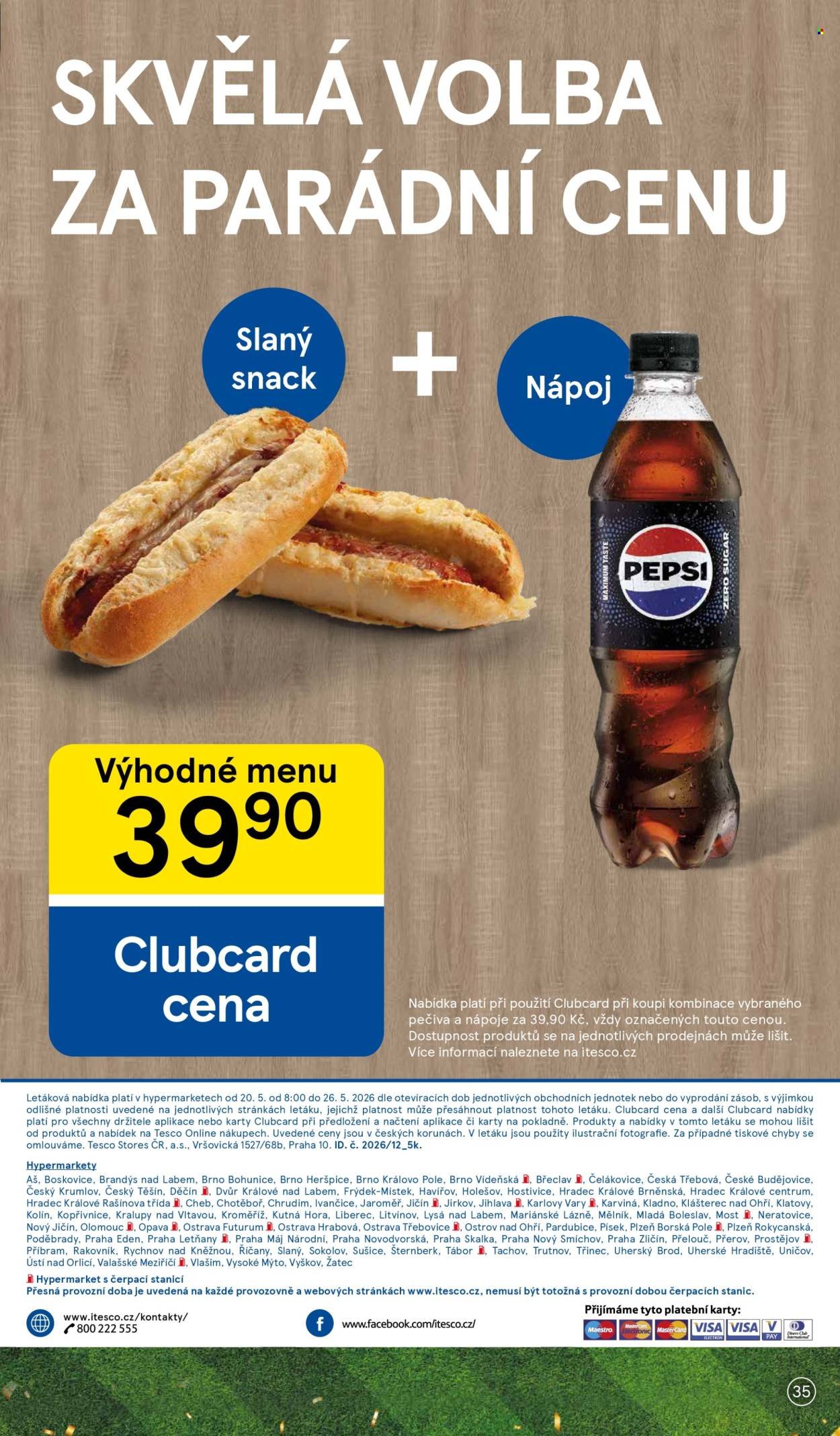 TESCO leták - Vaše šance skórovat (2026-05-20 - 2026-05-26)